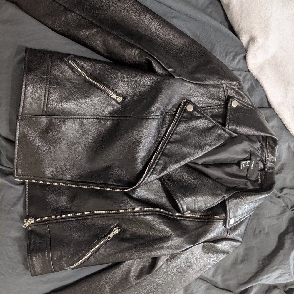 Oversized biker jacket